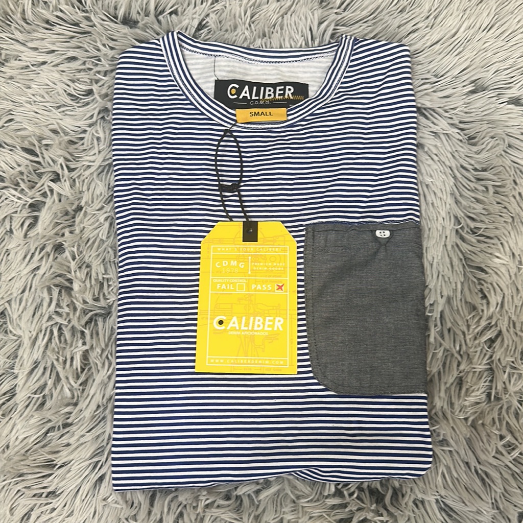3/$15 Nwt Caliber Striped Pocket Tee